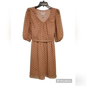 Pink and Black Polkadot Dress